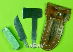 Vintage US Case XX Ka-Bar Western  Hunting Knife Hatchet Sheath Combo Set