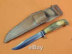 Vintage US Custom Hand Made MORSETH Brusletto Hunting Knife with Layton Sheath