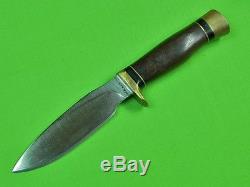 Vintage US Custom Hand Made by RALPH BONE Hunting Knife & Sheath