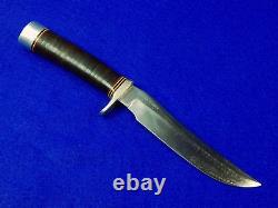 Vintage US Custom Handmade RANDALL Low S Stamped Hunting Knife & Sheath Stone