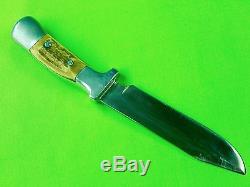 Vintage US Custom Made RUANA M Stamped Hunting Knife & Sheath
