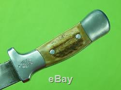 Vintage US Custom Made RUANA M Stamped Hunting Knife & Sheath