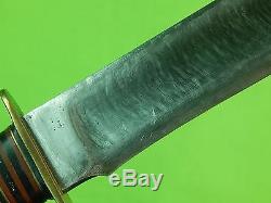 Vintage US Marbles Gladstone Ideal 4 Pins Large Hunting Knife & Sheath