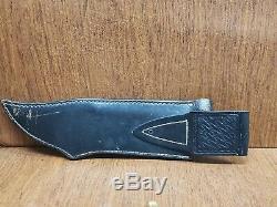 Vintage USA Case XX 1836 Davy Crockett Bowie Fixed Blade Hunting Knife with Sheath