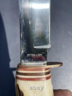 Vintage Ultra Rare Schneidteufel Rostfrei Germany Fixed Blade Hunting Knife Nice