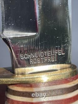 Vintage Ultra Rare Schneidteufel Rostfrei Germany Fixed Blade Hunting Knife Nice