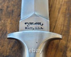 Vintage VALOR Miami USA No. 407 Fixed Blade Knife Boot Dagger Made In Japan EC