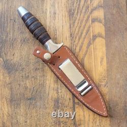 Vintage VALOR Miami USA No. 407 Fixed Blade Knife Boot Dagger Made In Japan EC