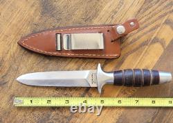 Vintage VALOR Miami USA No. 407 Fixed Blade Knife Boot Dagger Made In Japan EC