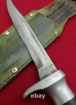 Vintage VOOS SCHLIEPER -FIST & ARROWS -Fixed Blade Knife -SOLINGEN GERMANY