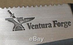 Vintage Ventura Forge custom hunting knife & sheath