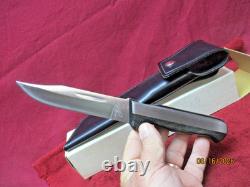 Vintage Vernco Black Angus Hi-CU Fixed Blade Hunting Knife, WithSheath in Box