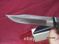 Vintage Vernco Black Angus Hi-CU Fixed Blade Hunting Knife, WithSheath in Box