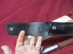 Vintage Vernco Black Angus Hi-CU Fixed Blade Hunting Knife, WithSheath in Box