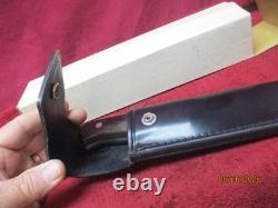 Vintage Vernco Black Angus Hi-CU Fixed Blade Hunting Knife, WithSheath in Box