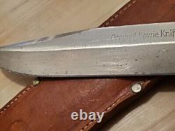 Vintage Voos Schlieper THE ORIGINAL BOWIE KNIFE 12 Faux Stag Bone Fixed