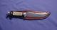 Vintage WESTERN BOULDER COLO USA T39 Tungsten Cracked Ice Hunting Knife & Case