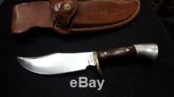 Vintage WESTMARK 701 WESTERN BOWIE STYLE KNIFE MADE in USA / HUNTING with Sheath