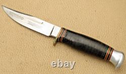 Vintage WOSTENHOLM Sheffield Leather Handle NIMROD Hunting Knife with Sheath