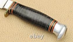 Vintage WOSTENHOLM Sheffield Leather Handle NIMROD Hunting Knife with Sheath