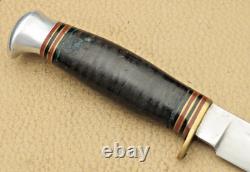 Vintage WOSTENHOLM Sheffield Leather Handle NIMROD Hunting Knife with Sheath