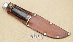 Vintage WOSTENHOLM Sheffield Leather Handle NIMROD Hunting Knife with Sheath