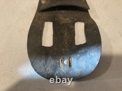 Vintage WW2 Fixed Blade Hunting Knife Wood Handle Leather Sheath Survival Tool