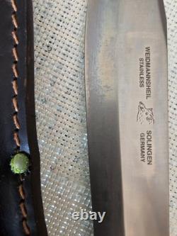 Vintage- Weidmannsheil Fixed Blade Hunting Knife-10 Inch