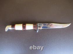 Vintage Weske Sandusky. Fixed Blade Knife. No Sheath Beautiful