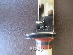 Vintage Weske Sandusky. Fixed Blade Knife. No Sheath Beautiful