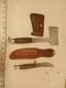 Vintage Western Boulder Colo. L66 Fixed Blade Knife & Hatchet Axe Combo withSheath