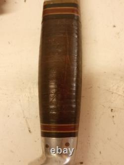 Vintage Western Boulder Colo. L66 Fixed Blade Knife & Hatchet Axe Combo withSheath