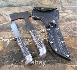 Vintage Western Boulder Colo USA Black Beauty Hatchet & F66 Knife Set WithSheath
