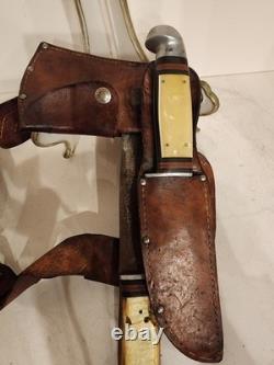 Vintage Western Boulder Fixed Blade Knife Hatchet Axe Combo 1967479