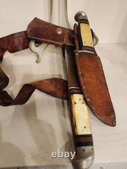 Vintage Western Boulder Fixed Blade Knife Hatchet Axe Combo 1967479