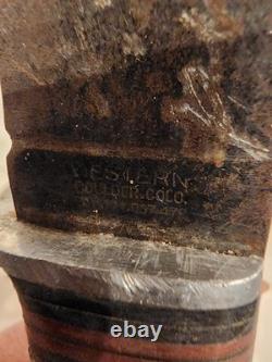 Vintage Western Boulder Fixed Blade Knife Hatchet Axe Combo 1967479