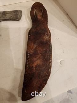 Vintage Western Boulder Fixed Blade Knife Hatchet Axe Combo 1967479