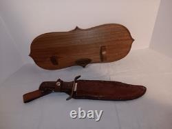 Vintage Western Bowie knife W49 Boulder Co, USA, With Sheath and Wall Plaque