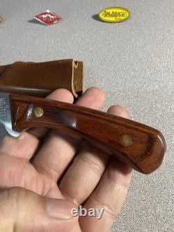 Vintage Western Knife W83 H Stamped With Sheath Great Handle and Blade Beautiful