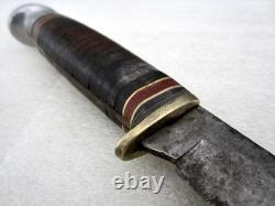 Vintage Western L-66 Hunting Outdoorsman Knife with Hatchet Sheath Boulder USA