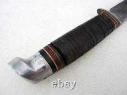 Vintage Western L-66 Hunting Outdoorsman Knife with Hatchet Sheath Boulder USA