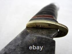 Vintage Western L-66 Hunting Outdoorsman Knife with Hatchet Sheath Boulder USA