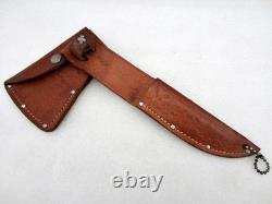 Vintage Western L-66 Hunting Outdoorsman Knife with Hatchet Sheath Boulder USA