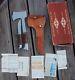 Vintage Western L6610 Ax & Knife Combination with Leather Sheath & Box L66 Hunting