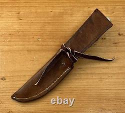 Vintage Western USA 648B Small Hunting Fixed Blade Knife with Sheath