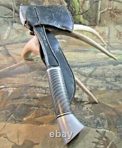 Vintage Western USA Combo Black Beauty Hatchet & F39 Knife Set WithSheath # P-99
