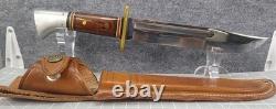 Vintage Western USA W46-8 D Knife With Sheath