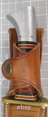 Vintage Western USA W46-8 D Knife With Sheath