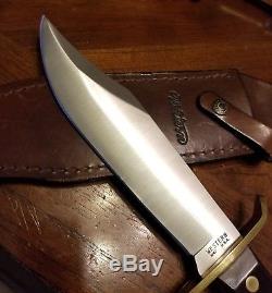 Vintage Western USA W47 Bowie Fixed Blade Hunting Knife withOriginal Sheath NM