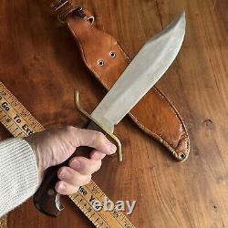 Vintage Western USA W49 Fixed Blade Survival Bowie Knife & Sheath